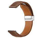Avizar Bracelet pour Galaxy Watch 5 / 5 Pro / 4 Cuir Fermoir Boucle Magnétique marron