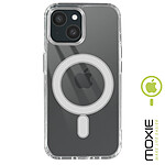 Moxie Coque MagSafe pour iPhone 15 Rigide Contour Souple Transparent