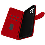 Avizar Étui Samsung Galaxy M12 Protection avec Porte-carte Fonction Support rouge