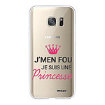 Evetane Coque Samsung Galaxy S7 360 intégrale transparente Motif Je suis une princesse Tendance