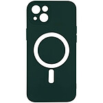Avizar Coque MagSafe pour iPhone 14 Plus Soft Touch Finition Mate Bords Surélevés  vert foncé