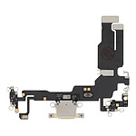 Clappio Connecteur de Charge pour Apple iPhone 15, Port USB C + Microphone Dorée