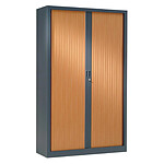 VINCO Armoire Monobloc à Rideaux 1/3 Penderie H198xL120xP43 cm Anthracite Rideaux Pommier de France