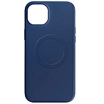 Avizar Coque Magsafe pour iPhone 15 Plus Silicone Souple Soft touch  Bleu nuit