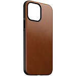 Nomad Coque pour iPhone 13 Pro Cuir Soft-touch Compatible MagSafe Horween camel