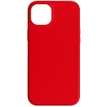 Avizar Coque pour iPhone 15 Plus Silicone Semi-rigide Finition Douce au Toucher Fine  Rouge