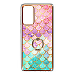 Avizar Coque Samsung S20 FE Bi-matière avec Bague de Maintien Motif Écaille Multicolore