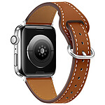 Avizar Bracelet pour Apple Watch 41mm / 40mm / 38 mm Simili Cuir Litchi  Marron