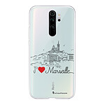 LaCoqueFrançaise Coque Xiaomi Redmi Note 8 Pro 360 intégrale transparente Motif J'aime Marseille Tendance
