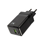 Xtorm Chargeur Secteur 20W Ports USB-C + USB Prises d'Alimentation EU, UK, US, Câble Lightning 1m Volt Noir