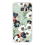 LaCoqueFrançaise Coque Samsung Galaxy S7 360 intégrale transparente Motif Fleurs vert d'eau Tendance