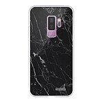 Evetane Coque Samsung Galaxy S9 Plus 360 intégrale transparente Motif Marbre noir Tendance