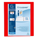 EXACOMPTA Classeur personnalisable Kreacover A4 Maxi 4 Ax Diam 25 mm Dos 47 mm Rouge x 10
