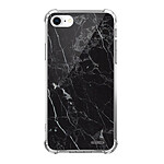 Evetane Coque iPhone 7/8/ iPhone SE 2020 anti-choc souple angles renforcés transparente Motif Marbre noir