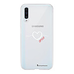 LaCoqueFrançaise Coque Samsung Galaxy A50 360 intégrale transparente Motif Coeur Blanc Amour Tendance