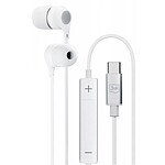 3mk Écouteurs Filaires USB C Microphone Kit Mains Libres Blanc