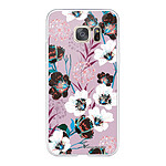 LaCoqueFrançaise Coque Samsung Galaxy S7 360 intégrale transparente Motif Fleurs parme Tendance