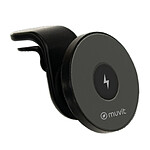 Muvit Support Voiture Magnétique Chargeur MagSafe 15W en Plastique avec Câble USB-C Noir