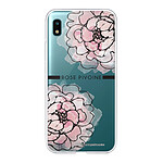 LaCoqueFrançaise Coque Samsung Galaxy A10 360 intégrale transparente Motif Rose Pivoine Tendance