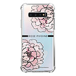 LaCoqueFrançaise Coque Samsung Galaxy S10 anti-choc souple angles renforcés transparente Motif Rose Pivoine