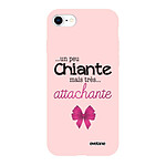 Evetane Coque iPhone 7/8/ iPhone SE 2020 Silicone Liquide Douce rose pâle Un peu chiante tres attachante