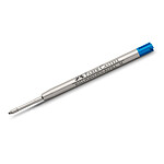 FABER-CASTELL Recharge stylo bille Pointe moyenne grande contenance Bleu x 10