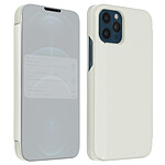 Avizar Housse iPhone 12 Pro Max Clapet translucide Design Miroir Support Vidéo argenté