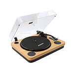 Mooov 477361 - Platine vinyle Bluetooth effet bois 33/45/78 tours avec HP intégrés