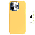 Moxie Coque pour iPhone 15 Pro Semi-rigide Intérieur Microfibre Jaune