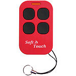 Creasol Télécommande Universel Soft Touch Duplicateur 433.92 Mhz Version Longue Portée Rouge CREA_FOURST-RD