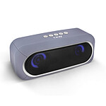 LinQ Enceinte sans-fil LED Bluetooth Jack 3.5mm Micro-SD /USB Radio FM  Gris