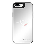 LaCoqueFrançaise Coque iPhone 7 Plus/8 Plus miroir Coeur Blanc Amour Design