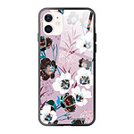 LaCoqueFrançaise Coque iPhone 12 Mini Coque Soft Touch Glossy Fleurs parme Design