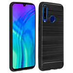 Avizar Coque Honor 20 Lite/Honor 20e Silicone Finition Carbone Effet Métal Brossé noir