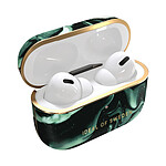 iDeal of Sweden Coque pour AirPods Pro 2 Marbrée Élégante Golden Olive Marble Vert Foncé