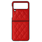 Avizar Coque pour Samsung Z Flip 4 Rhombique Rigide Série Rhombus Chic  rouge