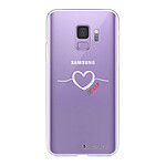 LaCoqueFrançaise Coque Samsung Galaxy S9 360 intégrale transparente Motif Coeur Blanc Amour Tendance