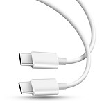 Avizar Cable USB-C vers USB-C Charge rapide Transfert De Données 2.0 Longueur 1m Blanc