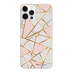 LaCoqueFrançaise Coque iPhone 12/12 Pro silicone transparente Motif Marbre Rose ultra resistant