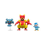 Pokémon - Pack 3 figurines Battle Figure Set Tiplouf, Feuforêve, Magmar 5 cm