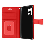 Avizar Housse Xiaomi Mi 11 Lite et 11 Lite 5G NE Aspect Grainé Folio Stand Vidéo Rouge