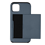 Avizar Coque iPhone 13 Mini avec Rangement Carte Coulissant Antichoc Defender Bleu nuit