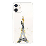 LaCoqueFrançaise Coque iPhone 12 mini silicone transparente Motif Illumination de paris ultra resistant