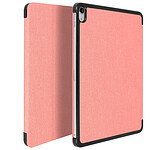 Dux Ducis Housse iPad Pro 11 Étui Denim Fonction Stand Coque Rigide Rose Saumon