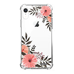 Evetane Coque iPhone Xr anti-choc souple angles renforcés transparente Motif Fleurs roses