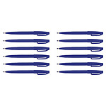 PENTEL Stylo feutre Sign Pen S 520 Pointe fibre Acrylique 2mm Bleu x 12