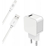 BigBen Connected Chargeur Secteur USB A 2.4A FastCharge + Câble USB A/Lightning Blanc