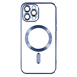 Avizar Coque MagSafe pour iPhone 13 Pro Silicone Protection Caméra  Contour Chromé Bleu Clair