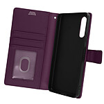 Avizar Étui Sony Xperia 10 IV Clapet Portefeuille Support Vidéo Dragonne  violet