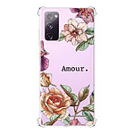 LaCoqueFrançaise Coque Samsung Galaxy S20 FE Silicone antichocs Solides coins renforcés  transparente Motif Amour en fleurs